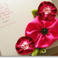 Ribbon Flower Embellished Card