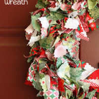 Scrappy Fabric Christmas Wreath
